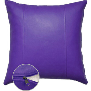 Декоративная подушка Mypuff Фиолетовая экокожа pil-285 - фото 2