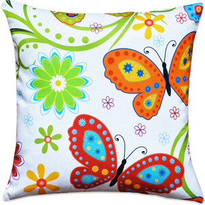 фото Декоративная подушка mypuff бабочки мебельный хлопок pil-315