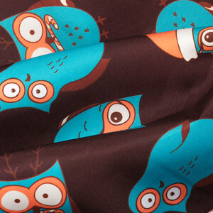 Декоративная подушка Mypuff Ночные новогодние совы мебельный хлопок pil-579 - фото 3