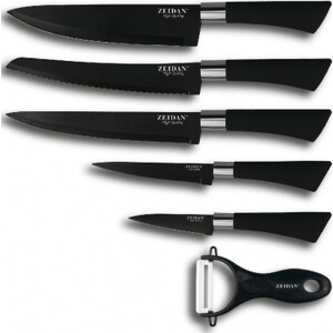 Набор ножей 6 предметов Zeidan (Z-3086 черный)