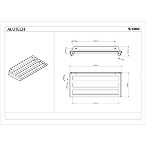 фото Полка для полотенец sonia accessories прямая, черный матовый (176076)