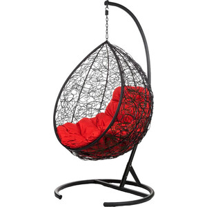 Подвесное кресло BiGarden Tropica black красная подушка подвесное кресло bigarden tropica gray серая подушка