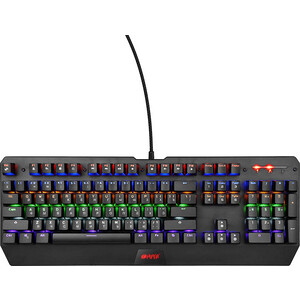 Игровая клавиатура Hiper MK-3 RATE чёрная (104кл, USB, Outemu, RGB подсветка)
