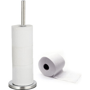 фото Держатель для туалетной бумаги tatkraft carol напольный для 4 рулонов (10314)