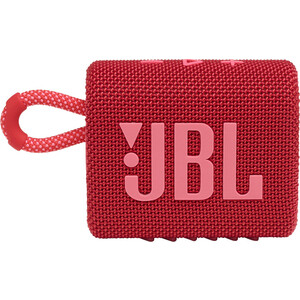 Портативная колонка JBL GO 3 (JBLGO3RED) (моно, 4.2Вт, Bluetooth, 5 ч) красный портативная колонка jbl flip 6 jblflip6red моно 30вт bluetooth 12 ч красный