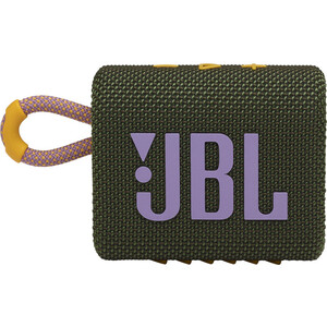 Портативная колонка JBL GO 3 (JBLGO3GRN) (моно, 4.2Вт, Bluetooth, 5 ч) зеленый кошелек на магните отдел для купюр для карт для монет зеленый