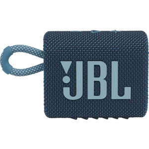 Портативная колонка JBL GO 3 (JBLGO3BLU) (моно, 4.2Вт, Bluetooth, 5 ч) синий портативная колонка jbl charge 5 jblcharge5blu стерео 40вт bluetooth 20 ч синий