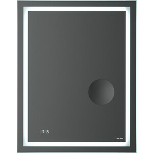 Зеркало Am.Pm Gem 55 с подсветкой, часы и косметическое зеркало (M91AMOX0553WG) косметическое зеркало yongnuo m8 с led подсветкой