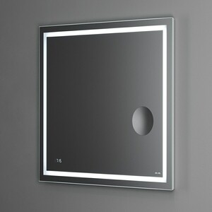 Зеркало Am.Pm Gem 80 с подсветкой, часы и косметическое зеркало (M91AMOX0803WG)