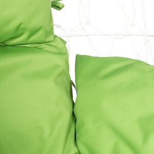 Подвесное кресло Leset Эва каркас белый, подушка зеленое яблоко - фото 3