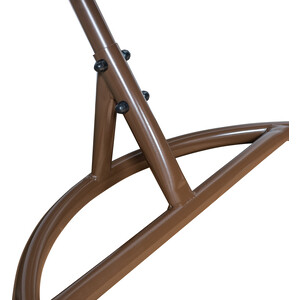 Подвесное кресло Leset Эва каркас коричневый, подушка бежевая - фото 4