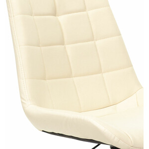 Кресло без подлокотников Brabix Deco MG-316 пятилучие серебристое, экокожа слоновая кость (532081)