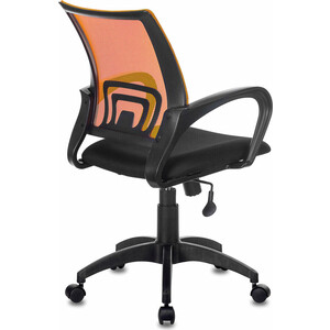 Кресло с подлокотниками Brabix Fly MG-396 сетка, оранжевое/черное (532084)