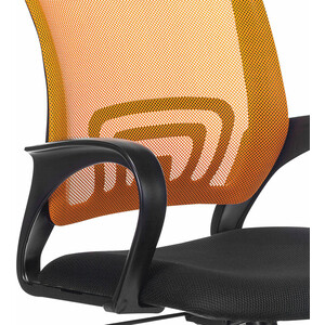 Кресло с подлокотниками Brabix Fly MG-396 сетка, оранжевое/черное (532084)