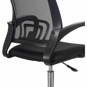 Кресло с подлокотниками Brabix Fly MG-396 сетка, хром, черное (532086)