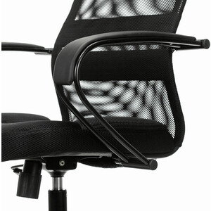 Кресло офисное Brabix Premium Stalker EX-608 PL ткань-сетка/кожзам черное (532090)
