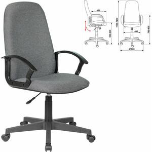 Кресло офисное Brabix Element EX-289 ткань серое (532093) кресло офисное brabix element ex 289 ткань черное 532092