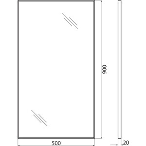 фото Зеркало belbagno 50 (spc-al-500-900)