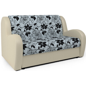 Диван-кровать Шарм-Дизайн Барон 140 шенилл цветы и экокожа беж кресло кровать шарм дизайн шарм экокожа беж и серый шенилл