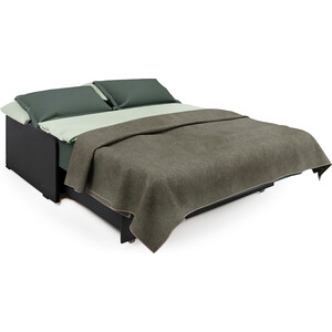 фото Диван-кровать шарм-дизайн коломбо бп 120 шенилл серый и экокожа черный