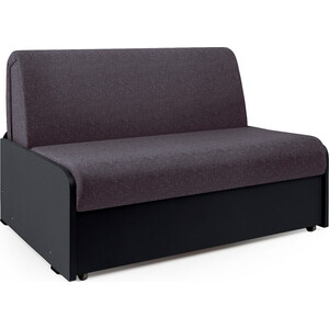 Диван-кровать Шарм-Дизайн Коломбо БП 140 серая рогожка и экокожа черный прямой диван исланд рогожка серый