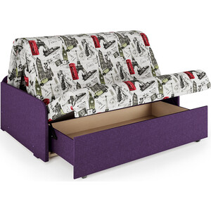 Диван-кровать Шарм-Дизайн Коломбо БП 160 Париж и рогожка фиолетовый