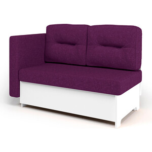 Кушетка Шарм-Дизайн Гамма 120 левый белый и фиолетовый кушетка артмебель атико велюр фиолетовый подушки бежевые