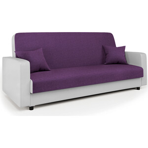 Диван-кровать Шарм-Дизайн Мелодия 140 фиолетовая рогожка и белая экокожа детская кровать скаут микровельвет фиолетовый