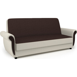 Диван-кровать Шарм-Дизайн Классика М 120 рогожка шоколад и экокожа беж кресло кровать шарм дизайн классика в шенилл серый