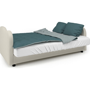 Диван-кровать Шарм-Дизайн Классика В 120 Корфу коричневый и экокожа беж - фото 4