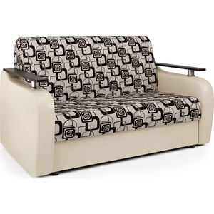 фото Диван-кровать шарм-дизайн гранд д 100 экокожа беж и ромб