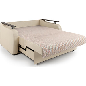 фото Диван-кровать шарм-дизайн гранд д 120 корфу беж и экокожа беж