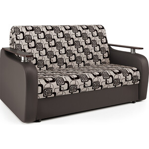 фото Диван-кровать шарм-дизайн гранд д 120 экокожа шоколад и ромб