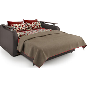 фото Диван-кровать шарм-дизайн гранд д 140 корфу беж и экокожа шоколад