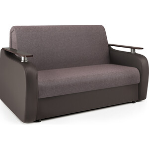 Диван-кровать Шарм-Дизайн Гранд Д 160 рогожка латте и экокожа шоколад кресло из искусственного ротанга гранд латте графит