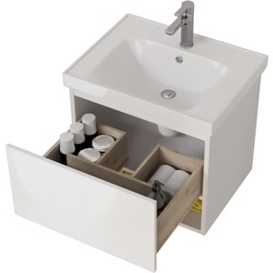 Мебель для ванной Dreja Perfecto 60 с ящиком, белый глянец