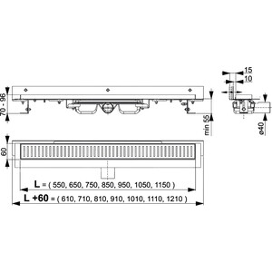 

Душевой лоток AlcaPlast Flexible Low с глянцевой решеткой Line (APZ104-650, LINE-650L), Flexible Low с глянцевой решеткой Line (APZ104-650, LINE-650L)