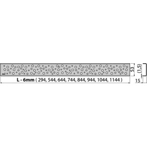 Решетка AlcaPlast Buble нержавеющая сталь глянцевая (BUBLE-1450L)