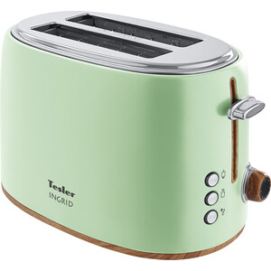 Тостер Tesler TT-240 GREEN тостер smeg tsf01pgeu green