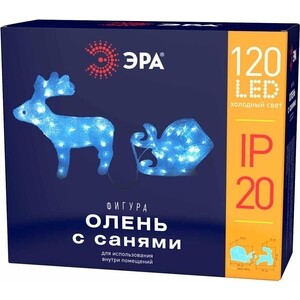 

Фигура ЭРА Светодиодная олень с санями ENIOF - 11 Б0047973, Светодиодная олень с санями ENIOF - 11 Б0047973