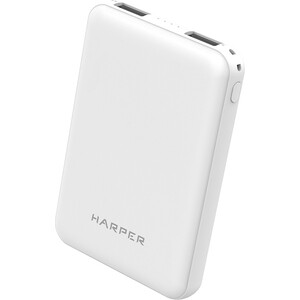 фото Внешний аккумулятор harper pb-5001 white (2xusb 2a, 5000mah, li-pol)
