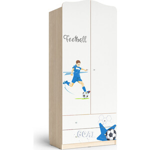 Шкаф для детской Мама Футбол корпус шимо светлый шкаф навесной лира 500х300х360 с подъёмной дверкой белый квадро шимо светлый