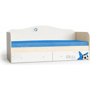 Мама Кровать для детской Футбол корпус шимо светлый шкаф навесной лира 500х300х360 с подъёмной дверкой белый квадро шимо светлый