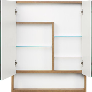 Зеркальный шкаф Акватон Сканди 70 белый/дуб рустикальный (1A252202SDZ90)