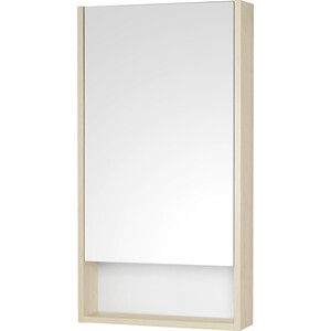 Зеркальный шкаф Акватон Сканди 45 белый/дуб верона (1A252002SDB20) зеркальный шкаф акватон флай 80 дуб крафт 1a237702fax10