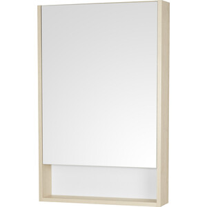 Зеркальный шкаф Акватон Сканди 55 белый/дуб верона (1A252102SDB20) зеркальный шкаф акватон сканди 90 белый дуб верона 1a252302sdb20