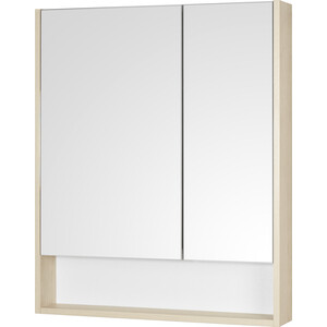 Зеркальный шкаф Акватон Сканди 70 белый/дуб верона (1A252202SDB20) зеркальный шкаф акватон сканди 45 белый дуб верона 1a252002sdb20