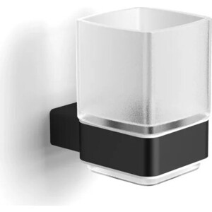 Стакан для ванной Langberger квадратный, черный (11311A-BP) стакан для пишущих принадлежностей квадратный металлическая сетка зелёный