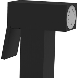 Смеситель для душа Paffoni Tweet Square с гигиенической лейкой, черный (ZDUP112NO)