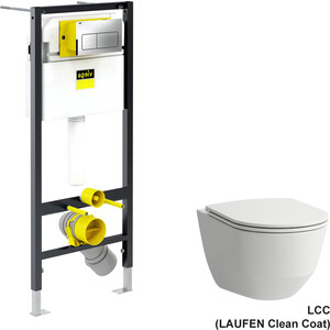 

Комплект унитаза Laufen Pro LCC с инсталляцией, кнопкой и сиденьем микролифт (8.2096.5.400, 8.9896.6, 792824), Pro LCC с инсталляцией, кнопкой и сиденьем микролифт (8.2096.5.400, 8.9896.6, 792824)